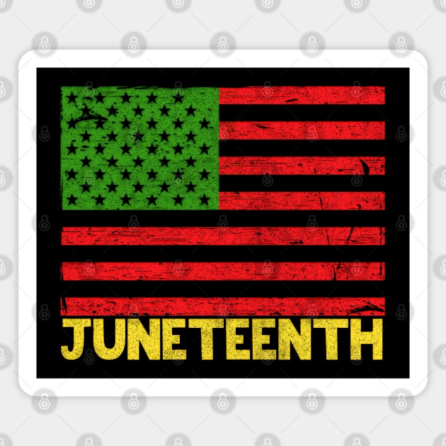 Juneteenth //// Vintage Style Faded Design Magnet by DankFutura
